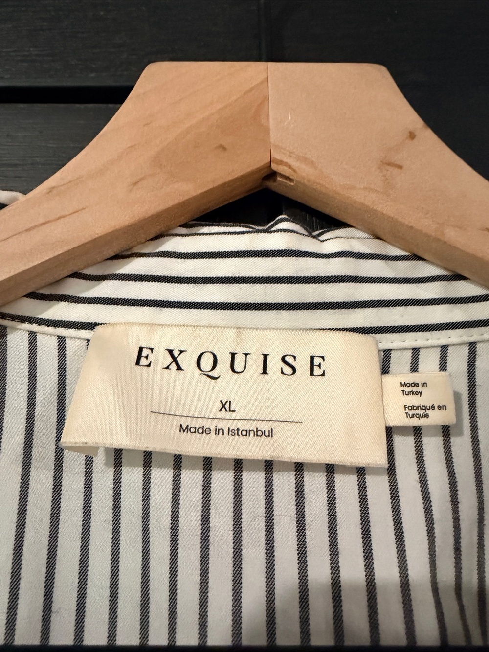 Exquise By Anthropology - Tobie Striped Shirtdress in White and black XL - Picture 6 of 6